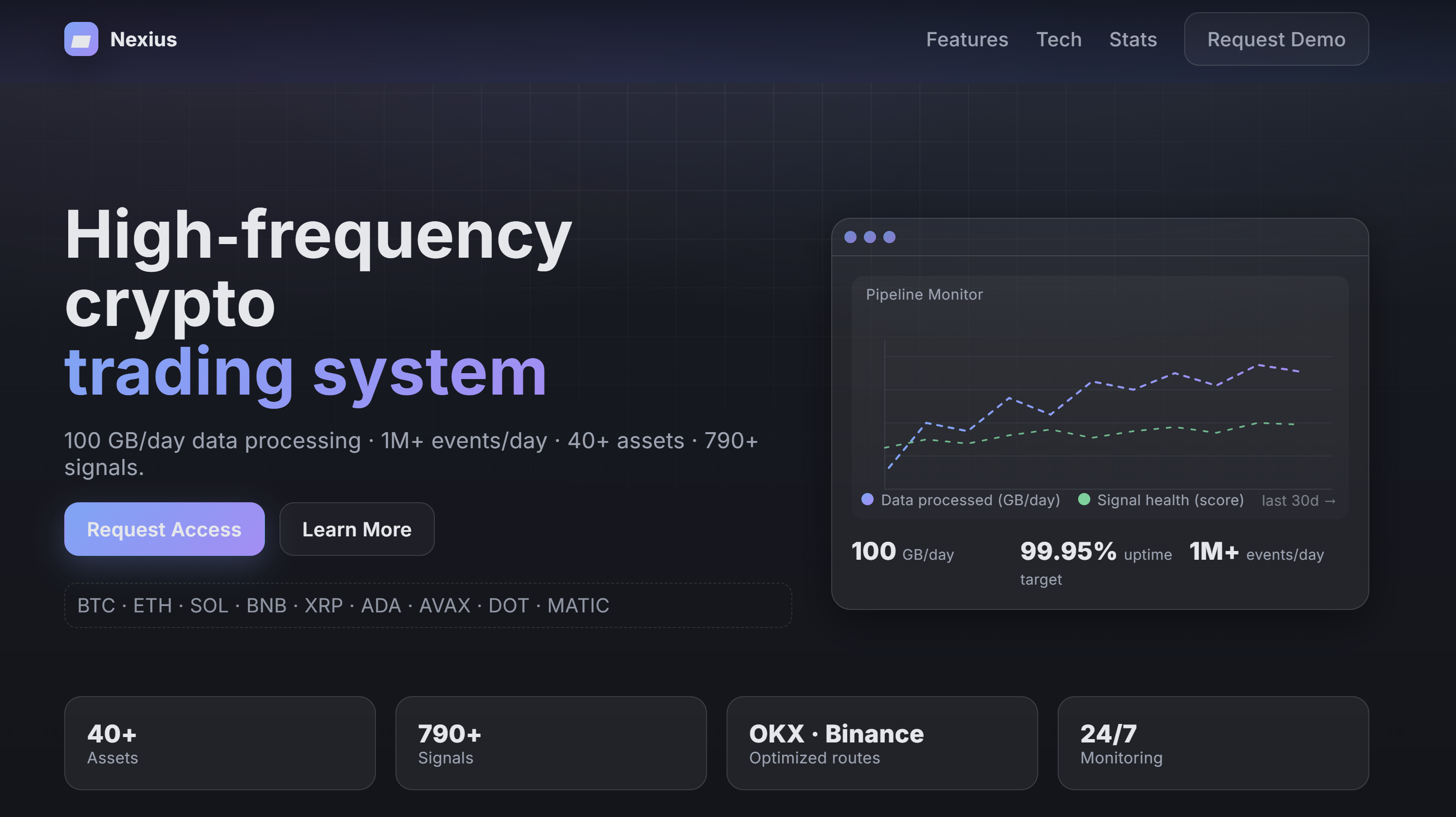 Nexius: Low-latency trading engine